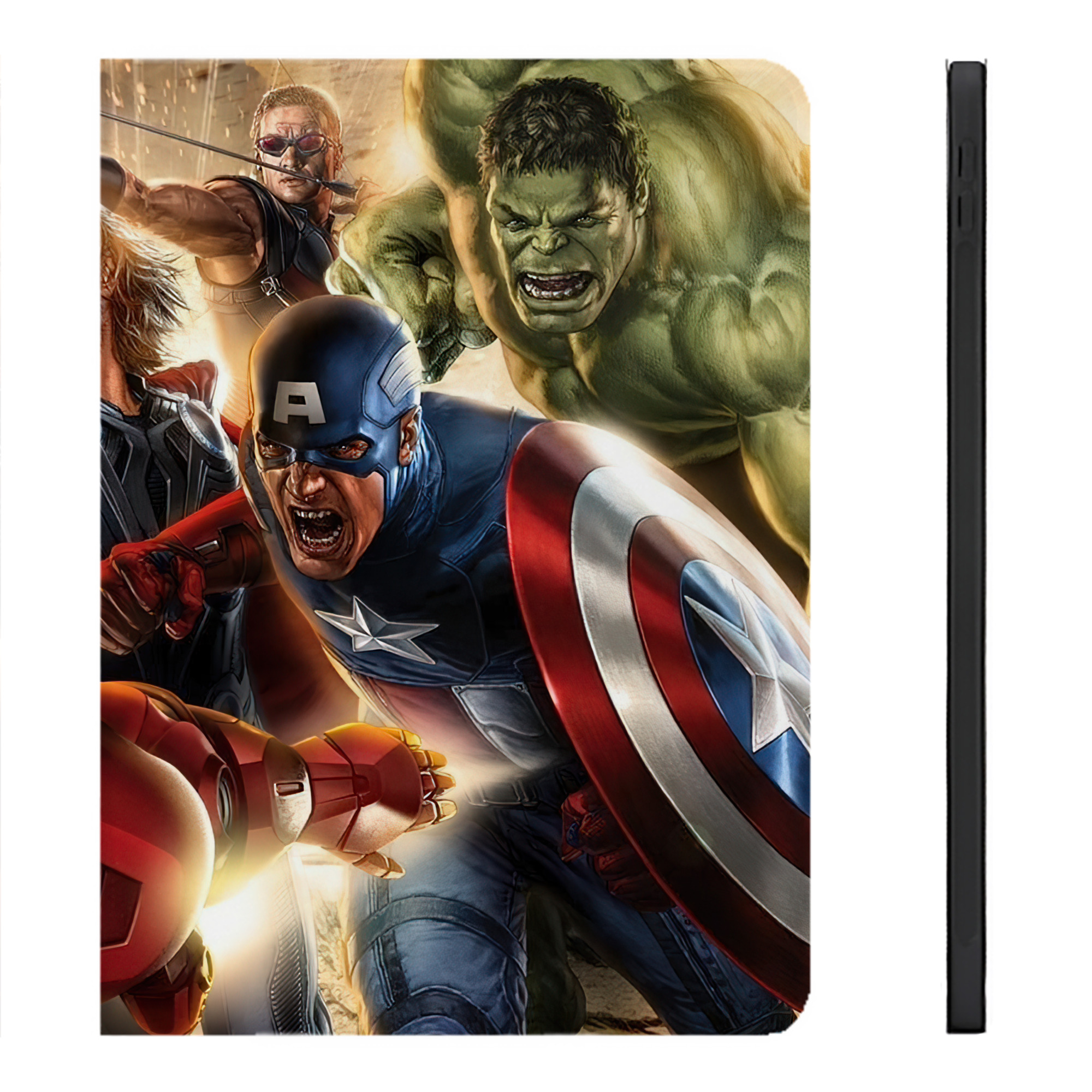 （画像用） アベンジャーズ The Avengers IPadケース ペンホルダー付き ブックスタイルデザイン